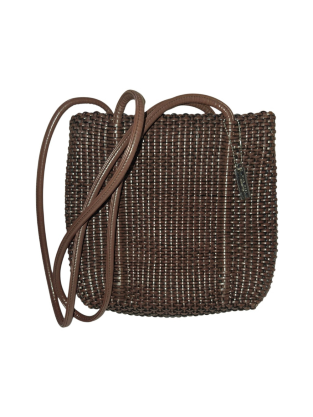 Vintage Women's Nine West Brown Woven Tote Bag